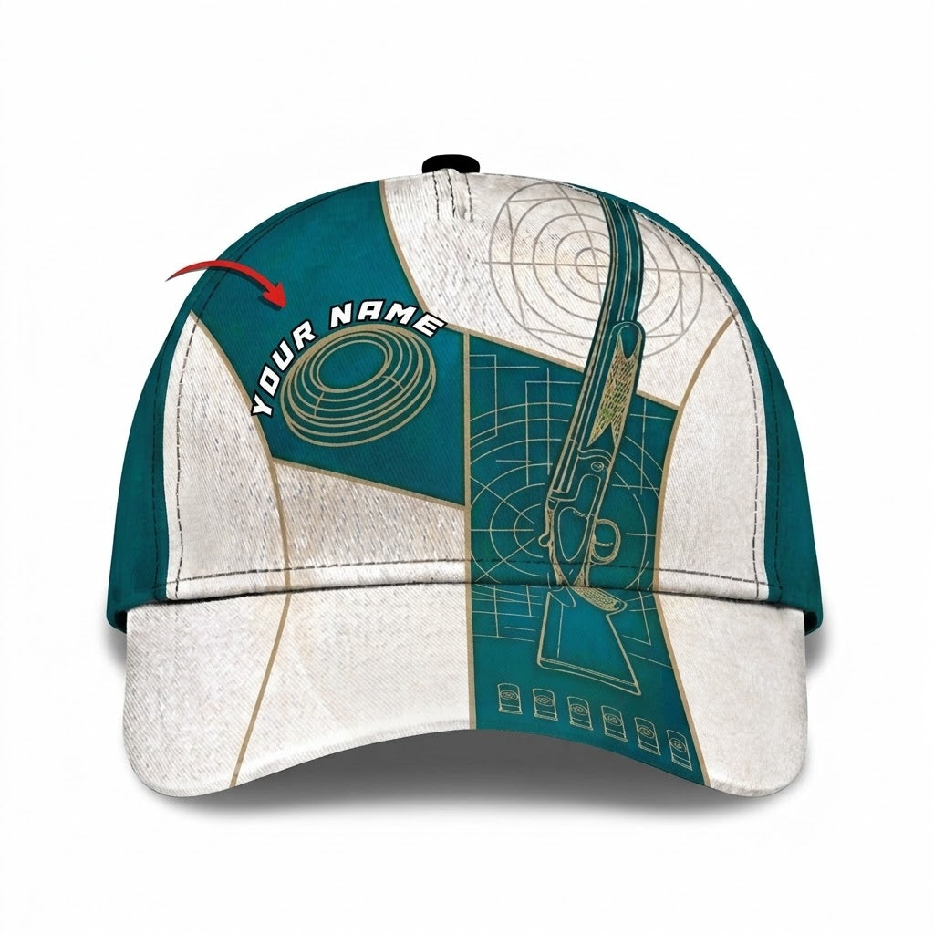 Custom Trap Shooting Clay Baseball 3D Printed Cap, Custom Shooting Lover Cap Hat CP0721