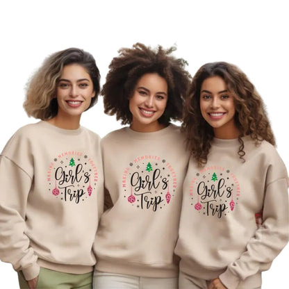 Christmas Girl‘s Trip Making Memories Together Sweatshirt, Travel Xmas Sweatshirt 2D0553