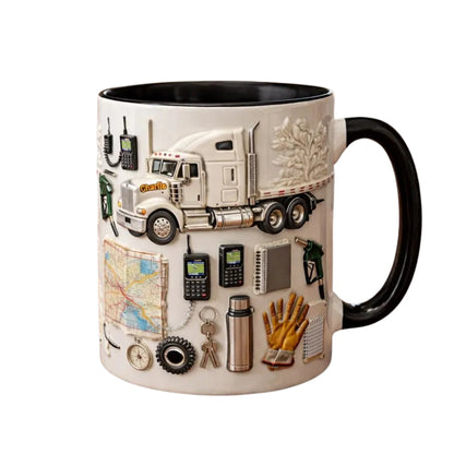 Custom Name Trucker Drivers Coffee Mug, Personalized Trucker Mug For Drivers ET0118