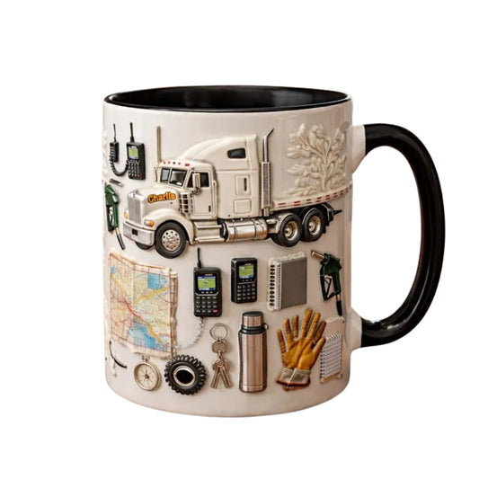 Custom Name Trucker Drivers Coffee Mug, Personalized Trucker Mug For Drivers ET0118