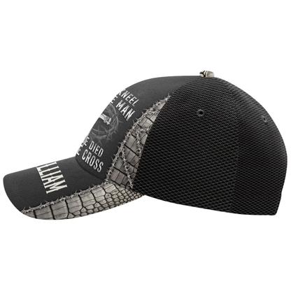 I Only Kneel For One Man And He Died On The Cross Custom Jesus Faith Baseball 3D Printed Cap, Personalized Christian Cap Hat CP0588
