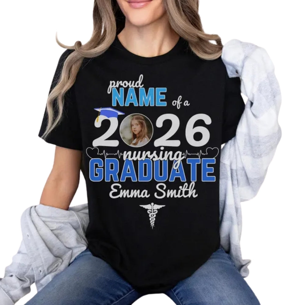 Personalized Matching Nurse Graduation Family T Shirts, Custom RN Graduation Family Matching Shirts ET0669