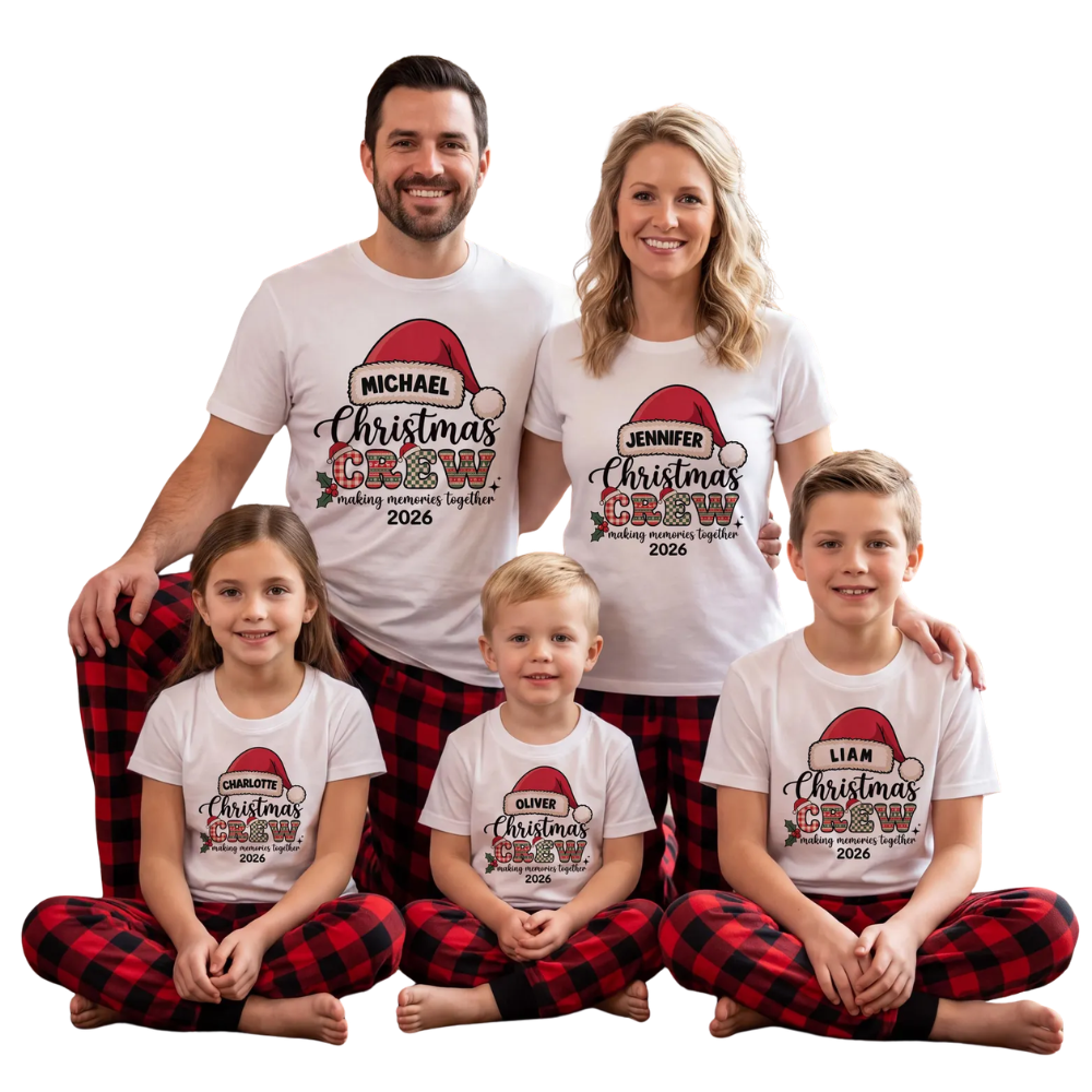 Christmas Crew Making Memories Together Custom Family Matching Sweatshirt, Custom Christmas Sweatshirt Matching ET1661