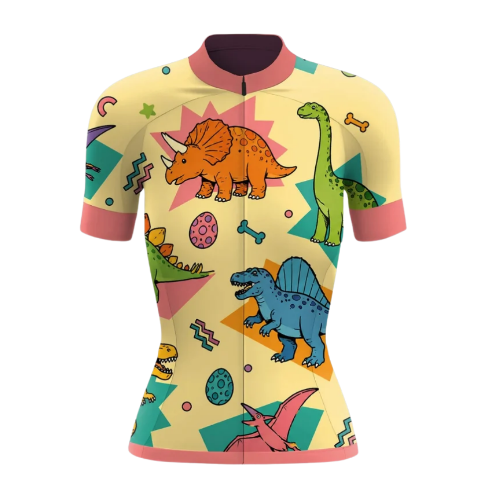 Dinasour Cycling Short Sleeve Jersey For Ladies, Dinasour Cycling Jersey CG0862