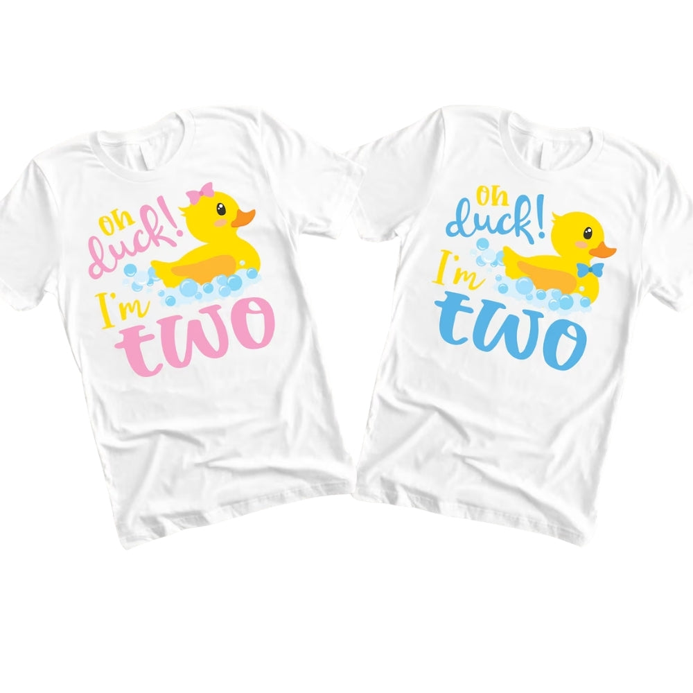 Oh Duck I'm One Custom Matching First Birthday Family T Shirts, Personalized Family 1st Birthday Shirts ET0369