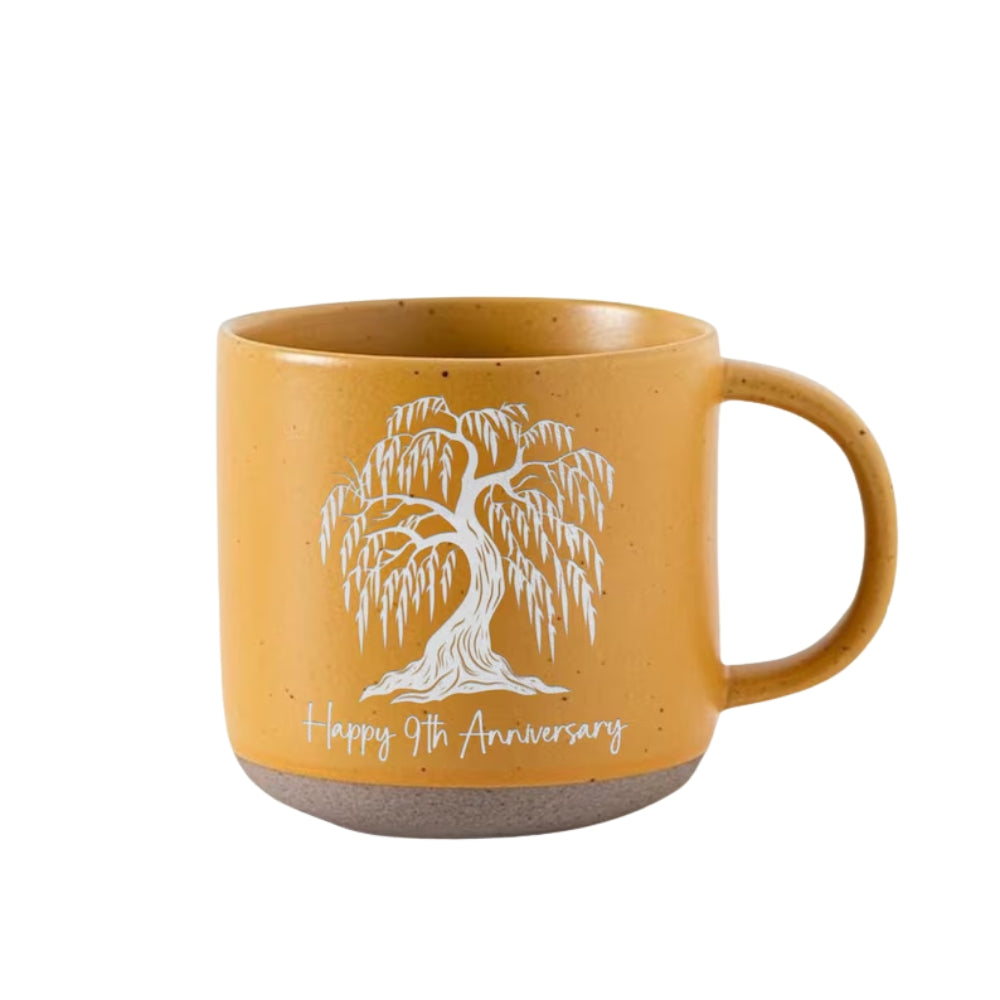 I Willow Ways Love You Personalized 9th Wedding Anniversary Pottery Mug, Custom 9th Anniversary Mug WD0062