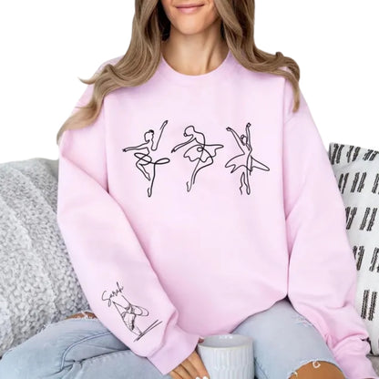 Custom Ballet Sweatshirt For Dancer, Custom Ballerina Sweatshirt With Name 2D0746