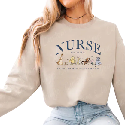 Nurse Registered A Little Kindness Goes A Long Way Sweatshirt, RN Graduation Sweatshirt For Nurse 2D0886