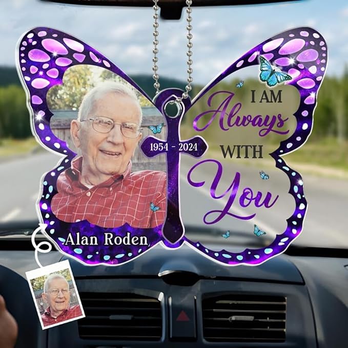 Custom Photo I Am Always with You - Memorial Personalized Custom Car Ornament, Personalized Memorial Ornaments With Picture TD0024