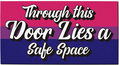Bi Pride Bisexual Doormat Through This Door Lies A Safe Space Bi Gifts Decorative Doormat Bi LO1340