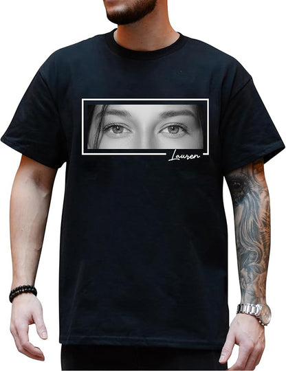 Custom Bootleg Rap Tee, Custom Photo Vintage Bootleg Shirts, I Love My Girlfriend Wife Shirt For Men TD0026