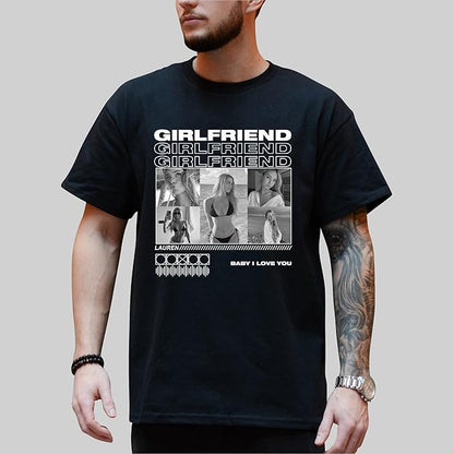 Custom Bootleg Rap Tee, Custom Photo Girlfriend Shirt, Personalized Bootleg Graphic Tees TD0025