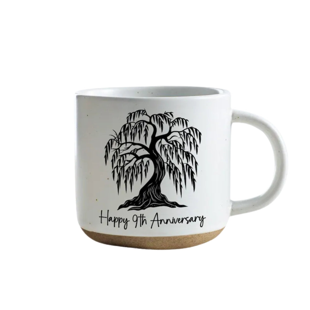 I Willow Ways Love You Personalized 9th Wedding Anniversary Pottery Mug, Custom 9th Anniversary Mug WD0062