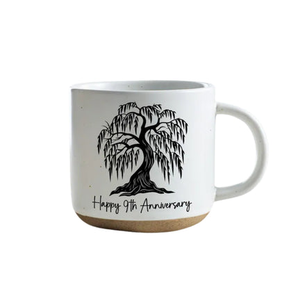I Willow Ways Love You Personalized 9th Wedding Anniversary Pottery Mug, Custom 9th Anniversary Mug WD0062