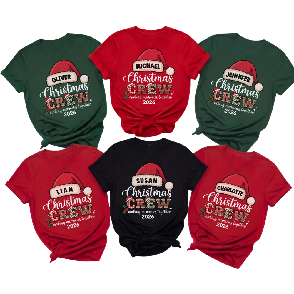 Christmas Crew Making Memories Together Custom Family Matching Sweatshirt, Custom Christmas Sweatshirt Matching ET1661