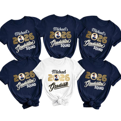 Graduation Squad Custom Photo Matching Family T Shirts, Custom Family Graduation Shirts ET0520