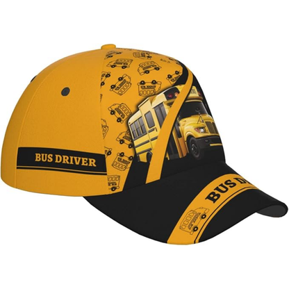 Personalized School Bus Driver Baseball Cap With Name, Custom School Bus Hat CP0626