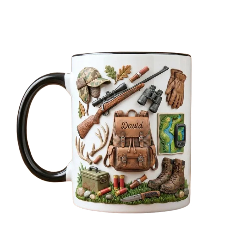 Personalized Hunting Coffee Mug For Hunter, Custom Name Hunting Mugs ET0119