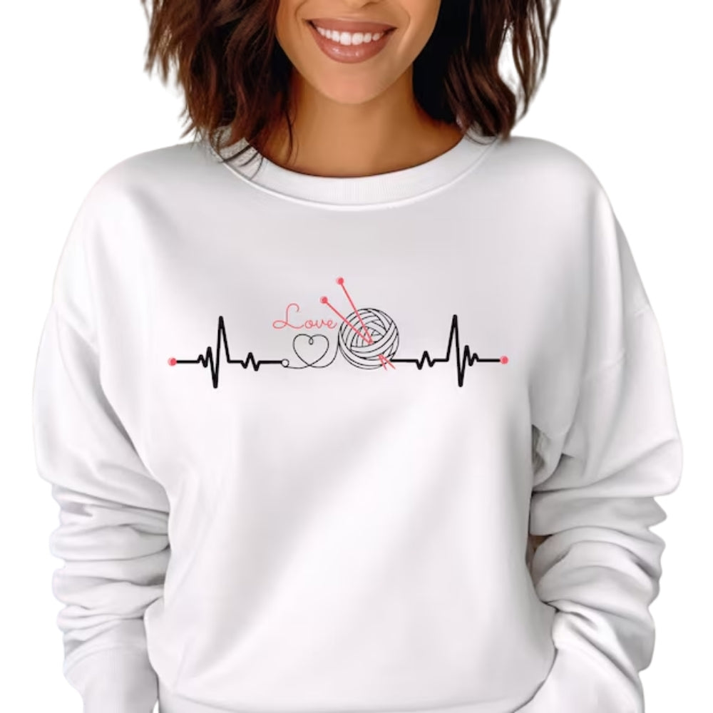 Women's Knitting Sweatshirt, Knitting Lover Sweatshirt 2D0785