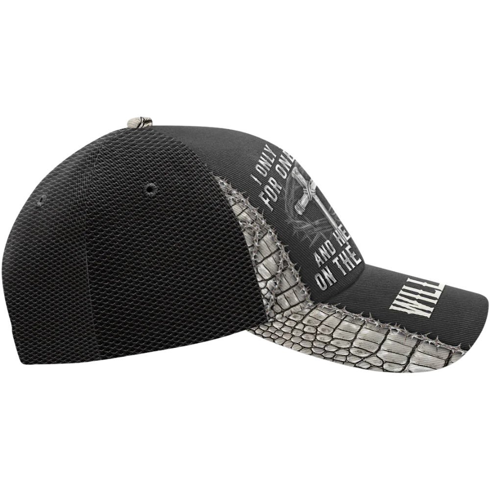 I Only Kneel For One Man And He Died On The Cross Custom Jesus Faith Baseball 3D Printed Cap, Personalized Christian Cap Hat CP0588