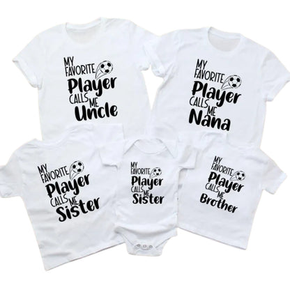 My Favourite Player Calls Me Custom Matching Soccer Family T Shirts For Game Day, Custom Soccer Family Shirts ET0670