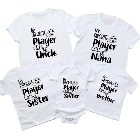 My Favourite Player Calls Me Custom Matching Soccer Family T Shirts For Game Day, Custom Soccer Family Shirts ET0670