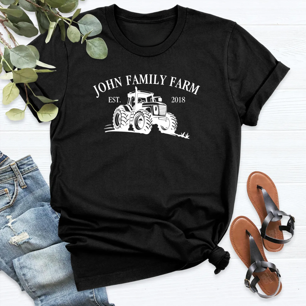 Personalized Family Farm Matching T Shirt With Year, Custom Farm Family Shirts ET1301