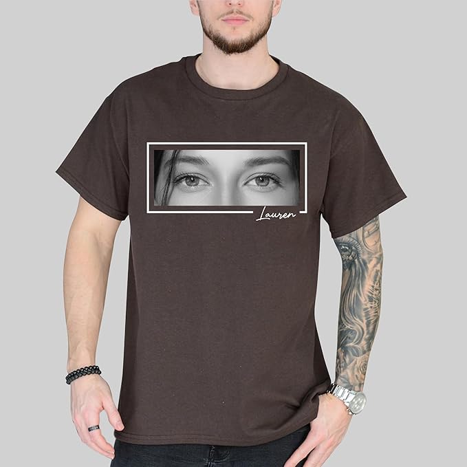 Custom Bootleg Rap Tee, Custom Photo Vintage Bootleg Shirts, I Love My Girlfriend Wife Shirt For Men TD0026