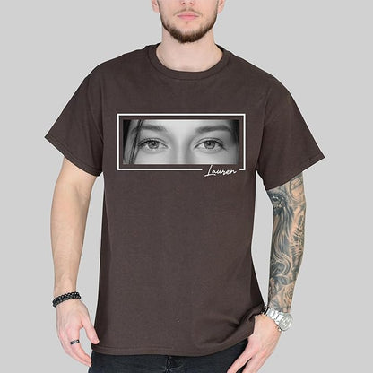 Custom Bootleg Rap Tee, Custom Photo Vintage Bootleg Shirts, I Love My Girlfriend Wife Shirt For Men TD0026