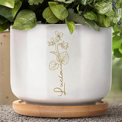 The Only Thing Better Than Being Your Mother Is Watching You Be A Mom Personalized Daughter Encouragement Plant Pot, Personalized Birth Flower Plant Pot For Daughter TD0031