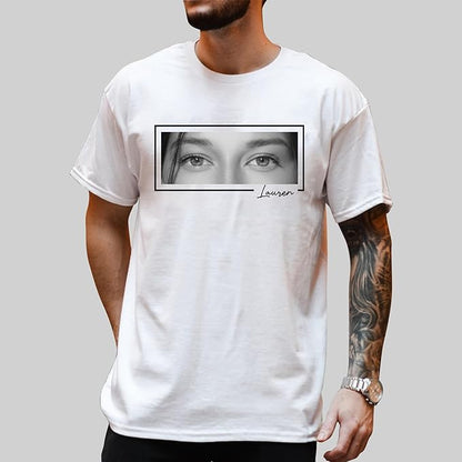Custom Bootleg Rap Tee, Custom Photo Vintage Bootleg Shirts, I Love My Girlfriend Wife Shirt For Men TD0026