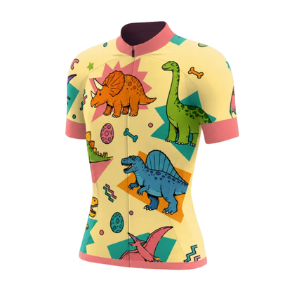 Dinasour Cycling Short Sleeve Jersey For Ladies, Dinasour Cycling Jersey CG0862