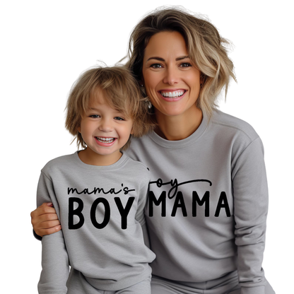 Boy Mama Mama's Boy Matching Sweatshirt, Mommy And Son Sweatshirts ET1491