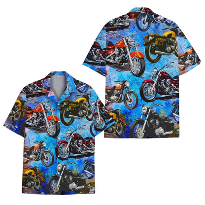 Retro Motorcycle Hawaiian Shirt For Men Women, Motorbike Lover Hawaiian Shirt HE0424
