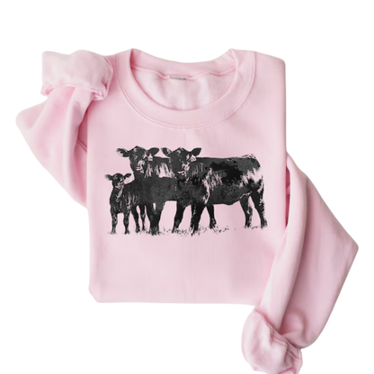 Black Angus Cattle Sweatshirt, Cow Sweatshirt For Farmer 2D0887