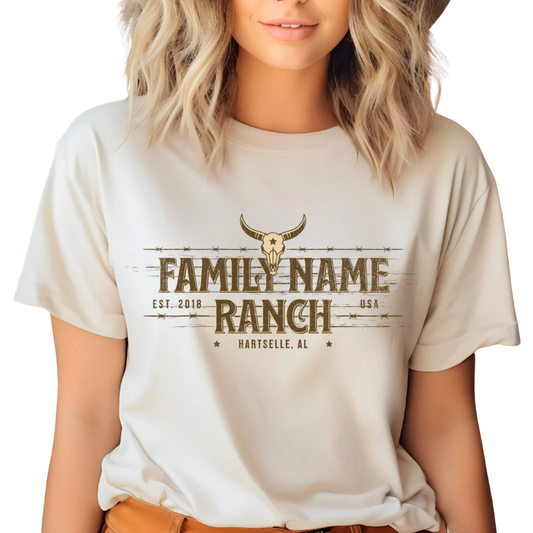 Custom Family Ranch Farm Matching T Shirt, Custom Farm Family Shirts ET1302