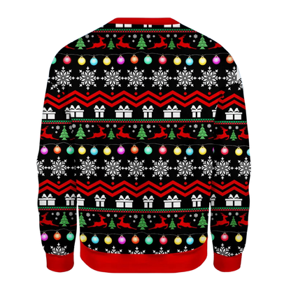 Shark And Santa Ugly Christmas Sweatshirt 3D Printed, Shark Lover Christmas Sweater 2D1246
