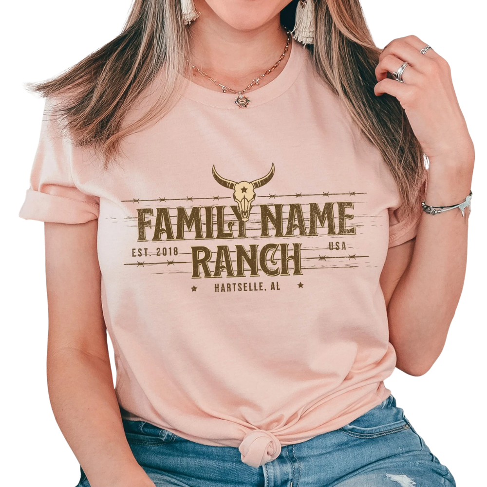Custom Family Ranch Farm Matching T Shirt, Custom Farm Family Shirts ET1302