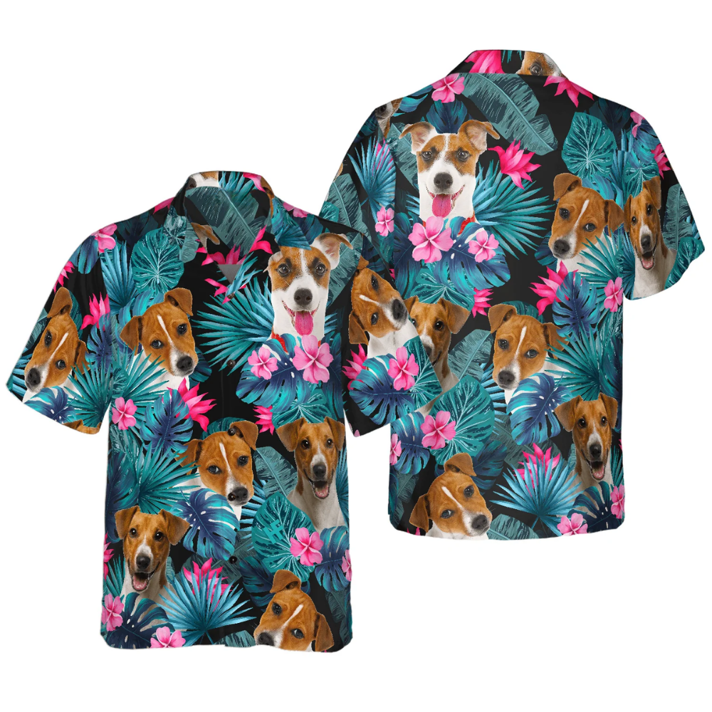 Jack Russell Terrier Tropical Hawaiian Shirt For Men Women, Jack Russell Terrier Dog Lover Aloha Hawaiian Shirts HE0541