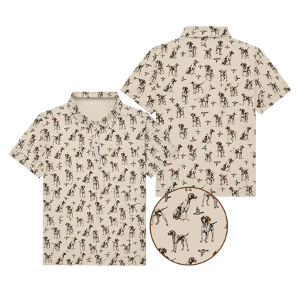Pointer Dog Golf Polo Shirt For Men, Pointer Golf Shirts GE0496