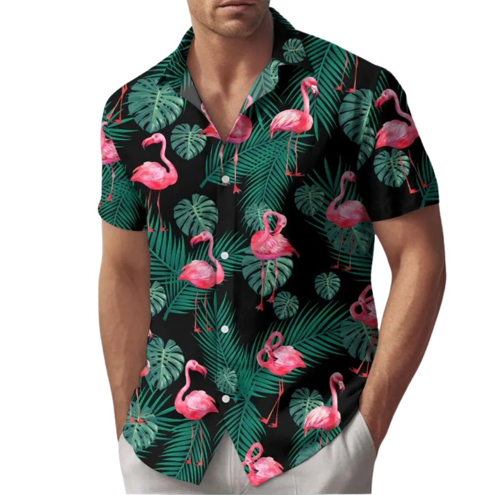 Tropical Flamingo Hawaiian Shirt For Men Women, Famingo Lover Hawaiian Shirts HE0175