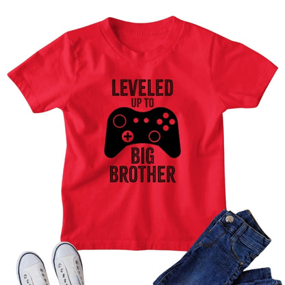 Leveled Up To Big Brother Player 2 Has Entered The Game Matching Baby Reveal Sibling T Shirt, Gamer Pregnancy Announcement Sibling Matching Shirts ET1022