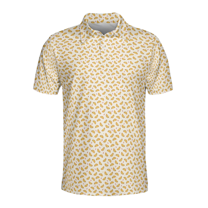 Men's Taco Yellow Golf Polo Shirt, Taco Lover Golf Shirts GE0510