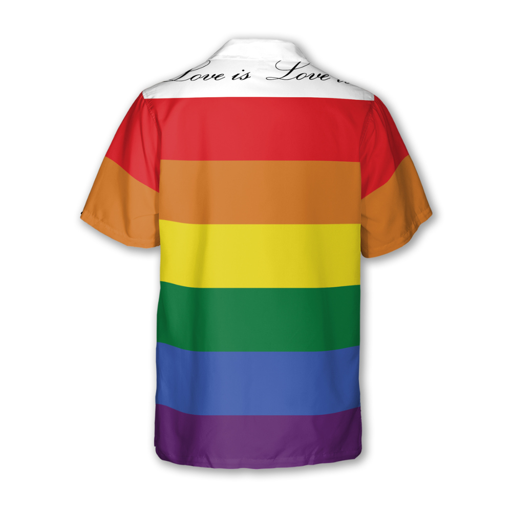 Love Equality Rainbow Flag Lgbt Lesbian Gay Pride Hawaiian Vintage Shirt Mens Button Down Tropical Hawaii Beach Shirts HO4503