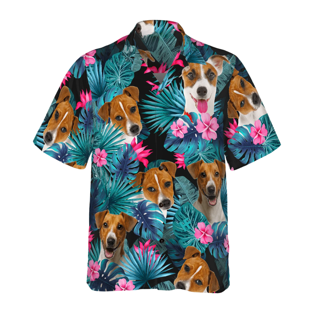 Jack Russell Terrier Tropical Hawaiian Shirt For Men Women, Jack Russell Terrier Dog Lover Aloha Hawaiian Shirts HE0541