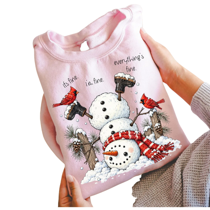 Funny Snowman Christmas Sweatshirt For Men Women, Funny Christmas Sweatshirt 2D1093