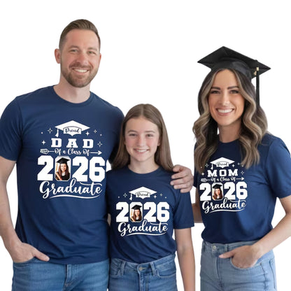 Custom Photo Proud Graduate Matching Family T Shirts, Personalized Graduation Shirts For Family ET0076