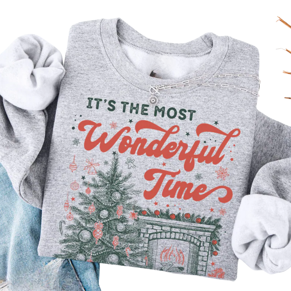 It's The Most Wonderful Time Sweatshirt, Christmas Sweatshirts For Women 2D0888
