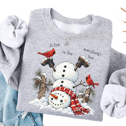 Funny Snowman Christmas Sweatshirt For Men Women, Funny Christmas Sweatshirt 2D1093