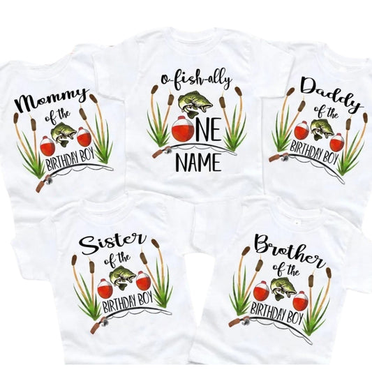O-fish-ally One Custom Fishing Matching 1st Birthday Family T Shirts, Custom Fish Matching First Birthday Family Shirts ET0371